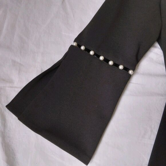 Calvin Klein Pearl-Trim Sheath Dress Knee Length Classic Party Womens 4 - Picture 4 of 12